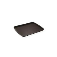 10 Adet Siyah Midi Boy Plastik Servis Tepsisi  Kırılmaz Lokanta Büfe Fast Food Kullanım (44x32 Cm)