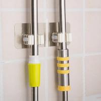 3 Adet Gold  Kelebek Yapışkanlı Mop Fırça Sap Tutucu Kepçe Kaşık Organizer Banyo Mutfak Düzenleyici