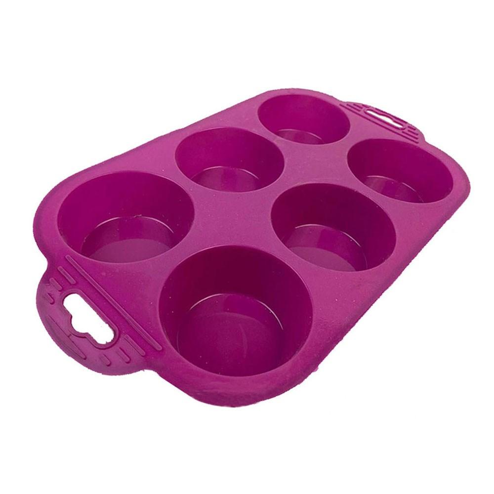6 Bölmeli Silikon Muffin Kek Kalıbı Üyelere Özel + KDV