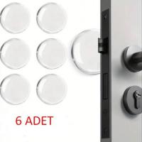 6lı Şeffaf Silikon Mobilya ve Kapı Durdurucu Darbe Pedi Yuvarlak