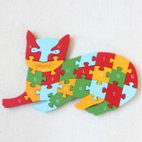 Ahşap Puzzle Kedi Figürlü Yapboz