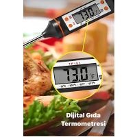 Dijital Gıda Termometresi Sıvı Gıda Et Su Süt Mama Sıcaklık Ölçer - Özel Kutulu