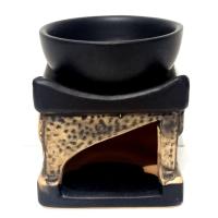 Fil Figürlü Ebruli Buhurdanlık