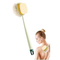 İki Taraflı Uzun Saplı Fırçalı Banyo Vücut Sırt Fırçası Banyo Lifi