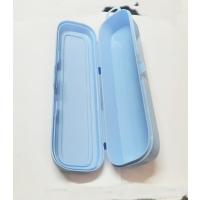Mavi Multi Renkli Kapaklı Kalemlik Kutusu -Çanta İçi Saklama - Diş Fırçası - Makyaj Fırçası Kutu