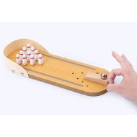 Mini Parmak Bowling Oyunu - Doğal Ahşap
