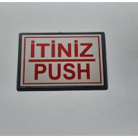 Push - İtiniz Yönlendirme Tabelası Yapışkanlı Büyük Boy 13 x 8 Cm