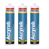 Soudal Silikonize Mastik Yapıştırıcı Ant.Gri 500gr 3 Ad Duşakabin Pencere Derz Su Geçirmez Boyanabil