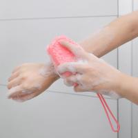 Süngerli Silikon Duş Fırçası - Peeling Banyo Kesesi