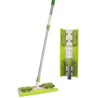 Teleskobik Cam Yer Tavan Silme - İstediğin Bezi Tak Kullan - 4 Mandallı -Yedek Bezli Mop Seti
