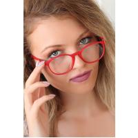Renkli Tarz Gözlüğü - Kırmızı