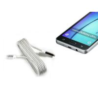 Android Örgü Şeklinde Renkli Çelik Şarj Data Kablosu - Gümüş
