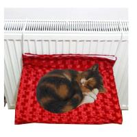 Kalorifer Askılıklı Kedi Yatağı Yıkanabilir - Kırmızı