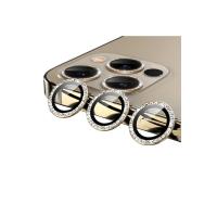 Lens Koruyucu Apple Iphone 13 Pro Uyumlu Kamera Koruyucu Gümüş Taşlı