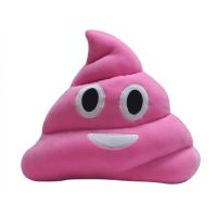 Pembe Gülen Poo Emoji Yastık